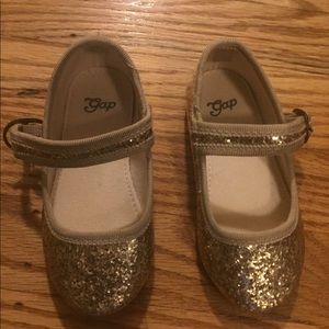 Gold sparkle Mary Janes